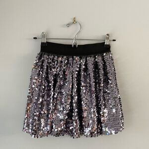 The Children's Place Skirt Sequin Silver Size 6x 7